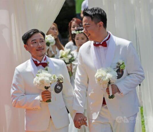 Od maja 2019 je na Tajvanu registriralo sklenitev zakonske zveze kar 4.021 istospolnih parov Foto: CNA