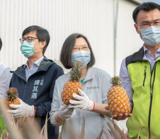 Predsednica Tsai zagotavlja podporo lokalnim gojiteljem ananasa Foto: Urad predsednika RK (Tajvan)