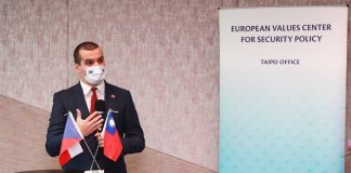 Evropski možganski trust odpira podružnico na Tajvanu za krepitev vezi: MOFA Foto: Direktor EVC, Jakub Janda. Vir: CNA