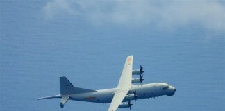 Ob napovedanem srečanju Tsai z McCarthyjem kitajska vojaška letala ponovno vdrla v tajvanski ADIZ Kitajsko vojaško letalo Y-8 za boj proti podmornicam. Foto: Ministrstvo za obrambo, CNA.