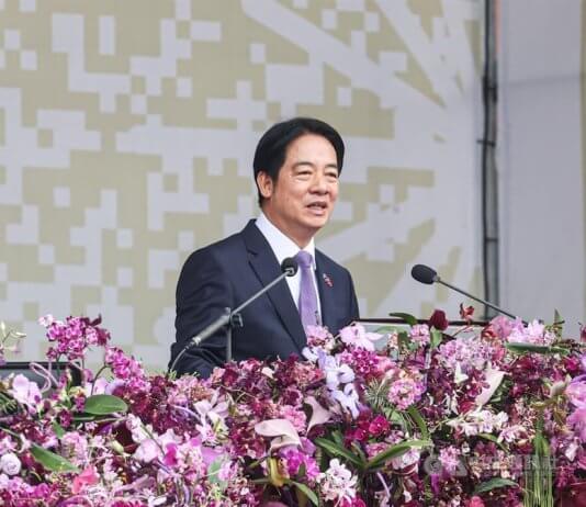 »LR Kitajska nima pravice zastopati Tajvana«, je dejal predsednik Lai v nagovoru ob dnevu državnosti Foto: CNA.