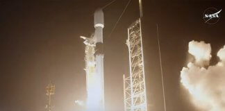 Prva tajvanska misija na luno uspešno izstreljena Foto: Ameriški nacionalni urad za aeronavtiko in vesolje prikazuje trenutek, ko je SpaceXova raketa Falcon 9 vzletela s Floride, CNA.