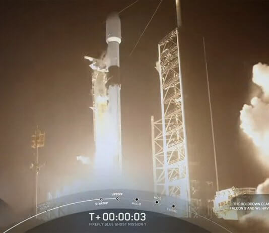 Prva tajvanska misija na luno uspešno izstreljena Foto: Ameriški nacionalni urad za aeronavtiko in vesolje prikazuje trenutek, ko je SpaceXova raketa Falcon 9 vzletela s Floride, CNA.