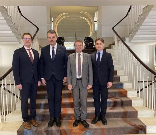 Poslanci Evropskega parlamenta na Tajvanu prvič v letu 2025 Foto: Člani delegacije Evropskega parlamenta: Ivarsa Ījabs, Hannes Heide, Arkadiusz Mularczyk in Vladimir Prebilič (MOFA, CNA).