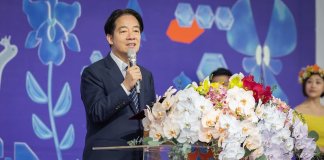 Mednarodna razstava orhidej Foto: Nagovor predsednika Lai Ching-teja.