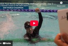 Tajvanski prosti potapljač na svetovnem prvenstvu na Japonskem izboljšal dva celinska rekorda Foto: Uradna youtube stran AIDA
