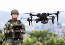 Nova mikro brezpilotna letala debitirala na vojaških vajah Han Kuang Foto: CNA.