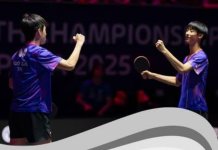 17-letniki osvojili zlato za Tajvan na prvenstvu v namiznem tenisu U19 Foto: Prvaki v dvojicah fantov do 19 let.