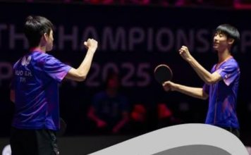 17-letniki osvojili zlato za Tajvan na prvenstvu v namiznem tenisu U19 Foto: Prvaki v dvojicah fantov do 19 let.