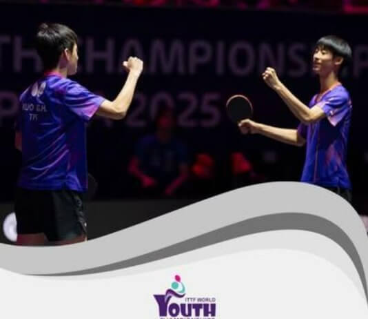 17-letniki osvojili zlato za Tajvan na prvenstvu v namiznem tenisu U19 Foto: Prvaki v dvojicah fantov do 19 let.