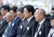 Predsednik Lai se je udeležil spominske slovesnosti ob 28. februarju Foto: Predsednik Lal Ching-te ob spominski slovesnosti v Kaohsiungu.