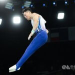 Tajvanski telovadec Tang Chia-hung osvojil zlato na svetovnem prvenstvu v Bakuju Foto: CNA.