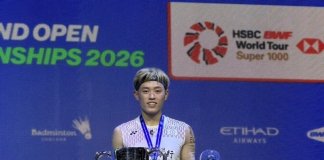 Lin Chun-yi osvojil prvo zlato za Tajvan v moškem posamičnem turnirju All England Open Foto: CNA.