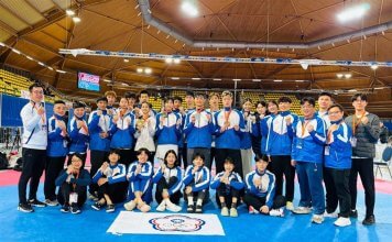 Tajvan osvojil 3 zlata in 2 bronasti odličji na odprtem prvenstvu Nizozemske v taekwondoju Foto: Tajvanska ekipa v taekwondoju s svojimi odličji, Su Tai-yuan, CNA.